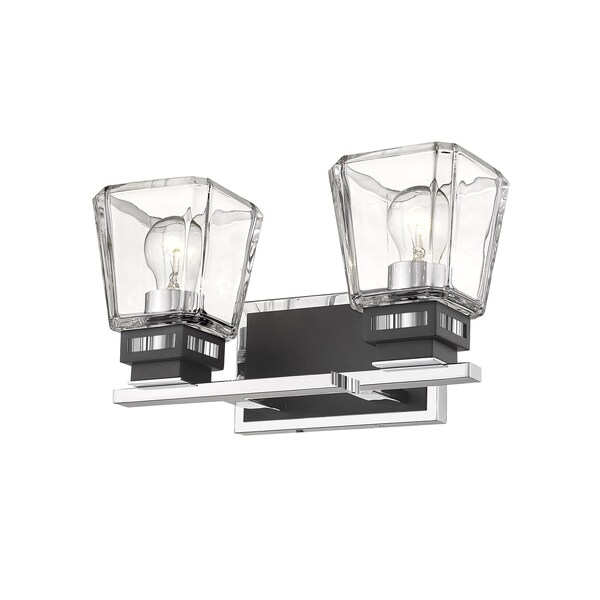 Jackson 2 Light Vanity, Chrome & Clear